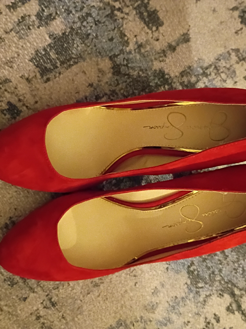 Red Suede Women's Pumps by Jessica Simpson Size 9.5
